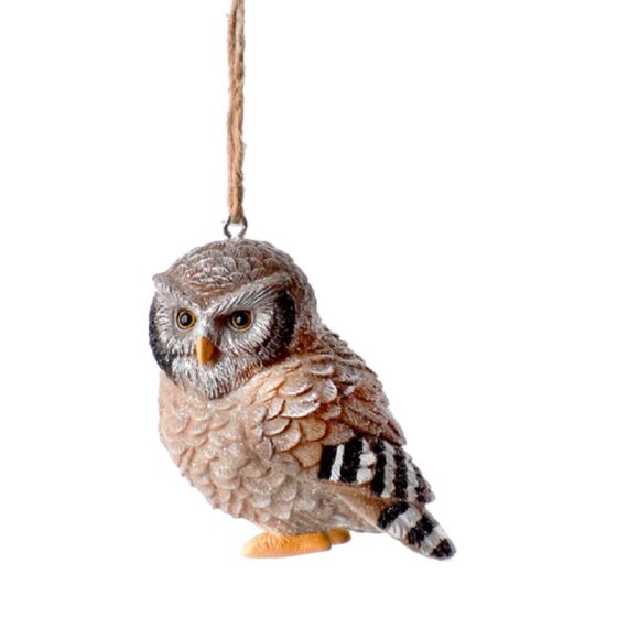 Winter Woodland Owls Christmas Holiday Ornaments Set of 3 - Picture 4 of 7